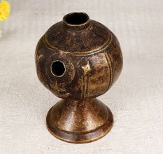 Vintage Brown Finish Hookah Base Made of Brass for Decor