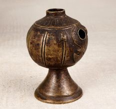 Vintage Brown Finish Hookah Base Made of Brass for Decor