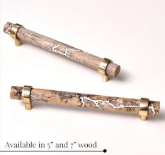 Adjustable Dresser Pulls Etched Wooden Cabinet Handles (7 Inch)