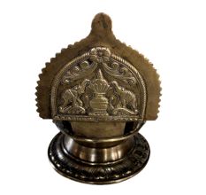 Gaj Laxmi Brass Oil Lamp (Ht-7.75 Inches)