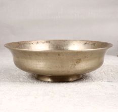 Gray Finish Indian Bowl Made of High-Quality White Metal