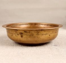 Elegant Brown Brass Bowl for Temple and Home Decoration