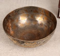 Engraved Brown Bowl in Islamic Art for Home Decoration