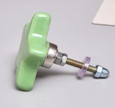 Green Ceramic Star Cabinet Knobs for Nursery