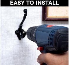 Black Decorative Cast Iron Coat Hooks