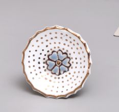 Ceramic Grey Flower Decorative Drawer Knob