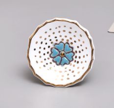 Turquoise Flower Ceramic Dresser Knob for Cabinet