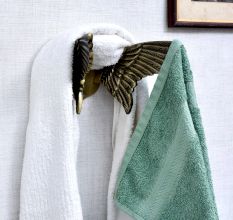 Antique Aluminium Eagle Wings Wall Hooks