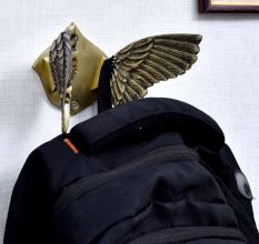 Antique Aluminium Eagle Wings Wall Hooks