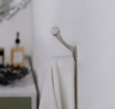 Silver Double Loop Ceramic Zinc Hooks