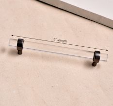 Adjustable Hardware Pulls Acrylic Door Handles (5 Inch)