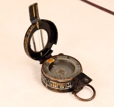 Handcrafted Vintage Brass Compass from British Period