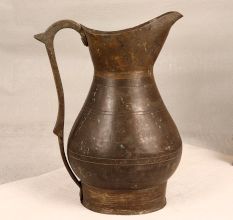 Handmade Himalayan Art Jug with Handle Made of Brass