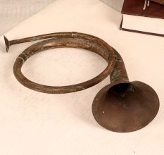 Handmade Vintage Brass Horn Bugle in English Art