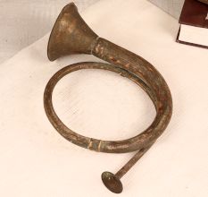 Handmade Vintage Brass Horn Bugle in English Art