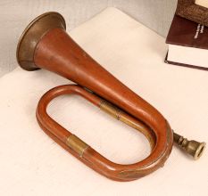 Handmade Bugle Musical Instrument Made of Brass and Copper