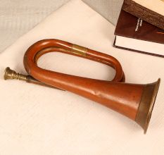 Handmade Bugle Musical Instrument Made of Brass and Copper