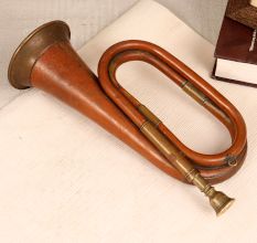 Handmade Bugle Musical Instrument Made of Brass and Copper