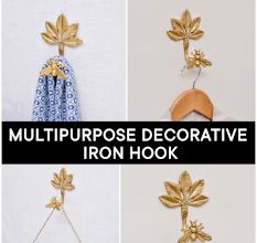 Golden Iron Bee Wall Hooks for Hanging