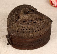 Dark Finish Handmade Jewelry Box Made of Finest Brass