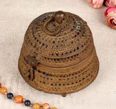 Traditional Handmade Brass Jewelry Box for Storage