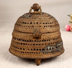 Traditional Handmade Brass Jewelry Box for Storage