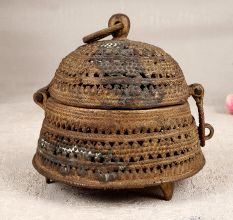 Traditional Handmade Brass Jewelry Box for Storage