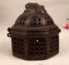 Vintage Dark Finish Jewelry Box Made of Finest Brass
