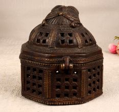 Vintage Dark Finish Jewelry Box Made of Finest Brass