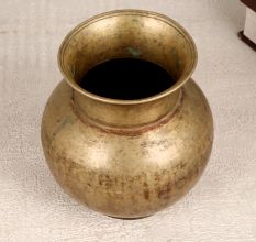 Indian Traditional Finest Brass Holy Water Pot from Gujarat