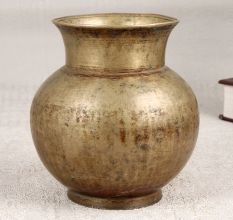 Indian Traditional Finest Brass Holy Water Pot from Gujarat