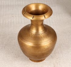 Handmade Himalayan Art Brass Flower Pot for Decoration
