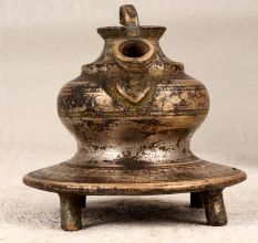 Vintage Finish Brass Hookah Base with Engraving for Decor