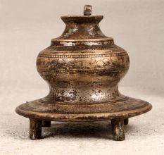 Vintage Finish Brass Hookah Base with Engraving for Decor