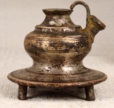 Vintage Finish Brass Hookah Base with Engraving for Decor