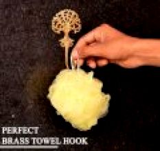 3 Pieces Golden Brass Tree Key Wall Hooks