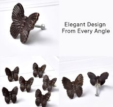 6 Pieces Butterfly Metal Drawer Knobs