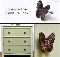 6 Pieces Butterfly Metal Drawer Knobs