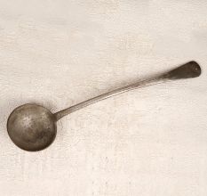 Handmade Finest Brass Cooking Spoon in Grey Finish