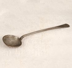 Handmade Finest Brass Cooking Spoon in Grey Finish