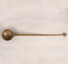 Vintage Handmade Brass Cooking Spoon for Collection