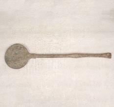 Vintage Handcrafted Brass Flat Cooking Spoon for Decor