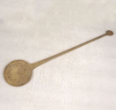Brown Finish Brass Flat Cooking Spoon for Vintage Collection