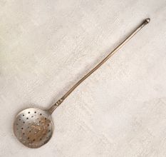 Indian High-Quality Brass Cooking Slotted Spoon for Decoration