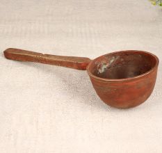 Finest Brass Holy Spoon in Brown Finish for Havan and Decor