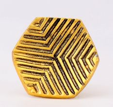 6 Pieces Antique Golden Aluminium Cabinet Knobs