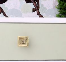 6 Pieces Antique Golden Aluminium Cabinet Knobs