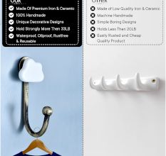 White Cloud Ceramic Metal Hook Antique Fitting