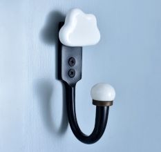 White Cloud Ceramic Hook