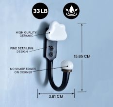 White Cloud Ceramic Hook